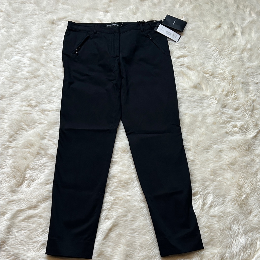 Dolce & Gabbana Black Slim Fit Pants - Size 42. (Originally $545)